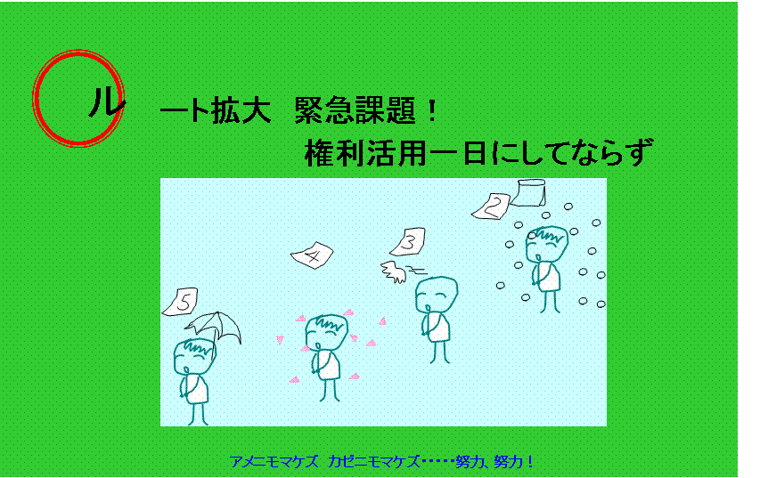 ルート拡大緊急課題！権利活用一日にしてならず