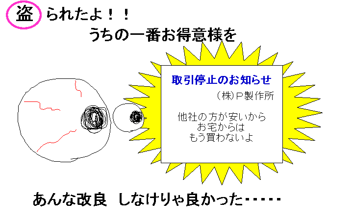 盗られたよ！うちの一番お得意様をあんな改良しなけりゃ良かった